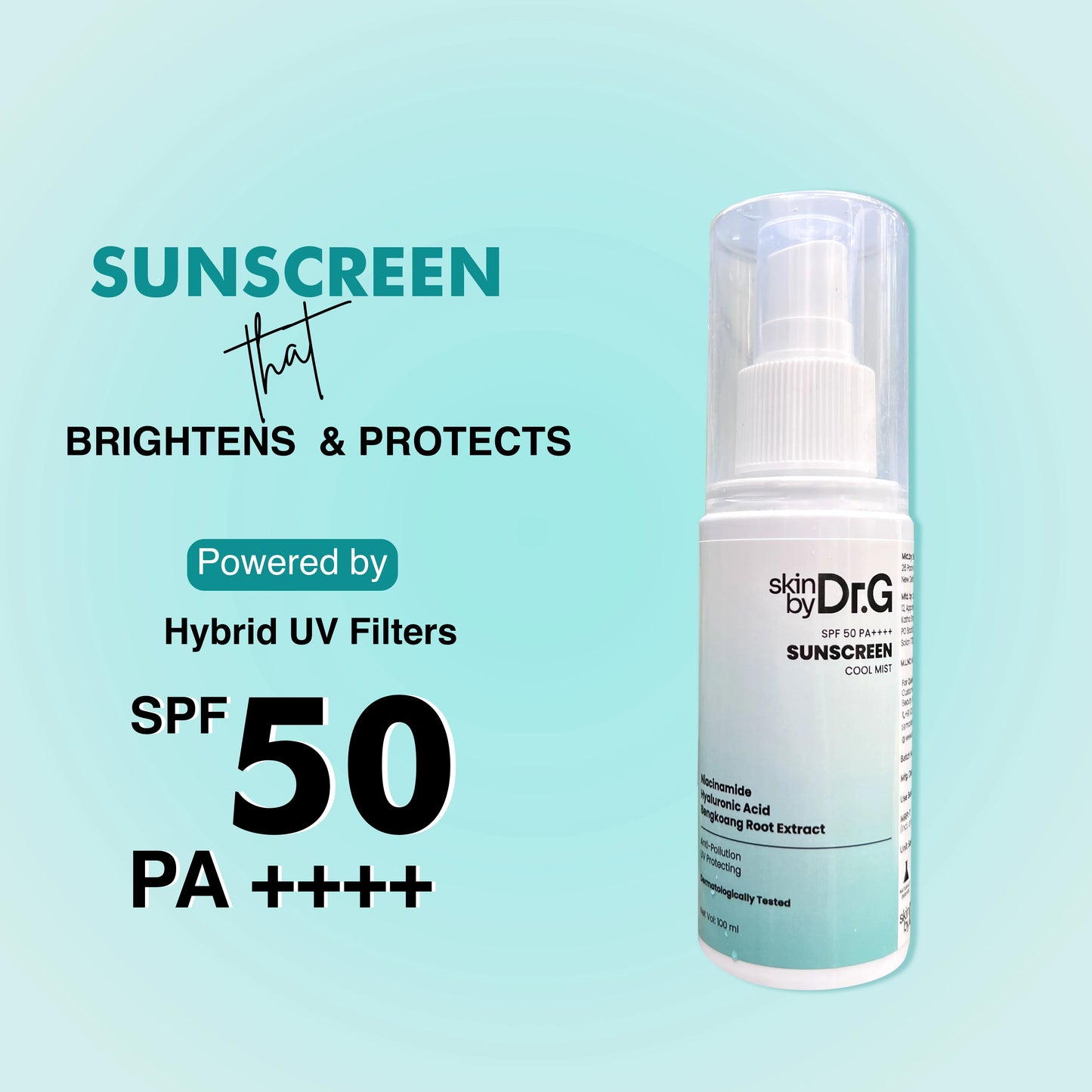 Skinby Dr. G SPF 50 Sunscreen Cool Mist – Lightweight, Hydrating UV Protection for All Skin Types