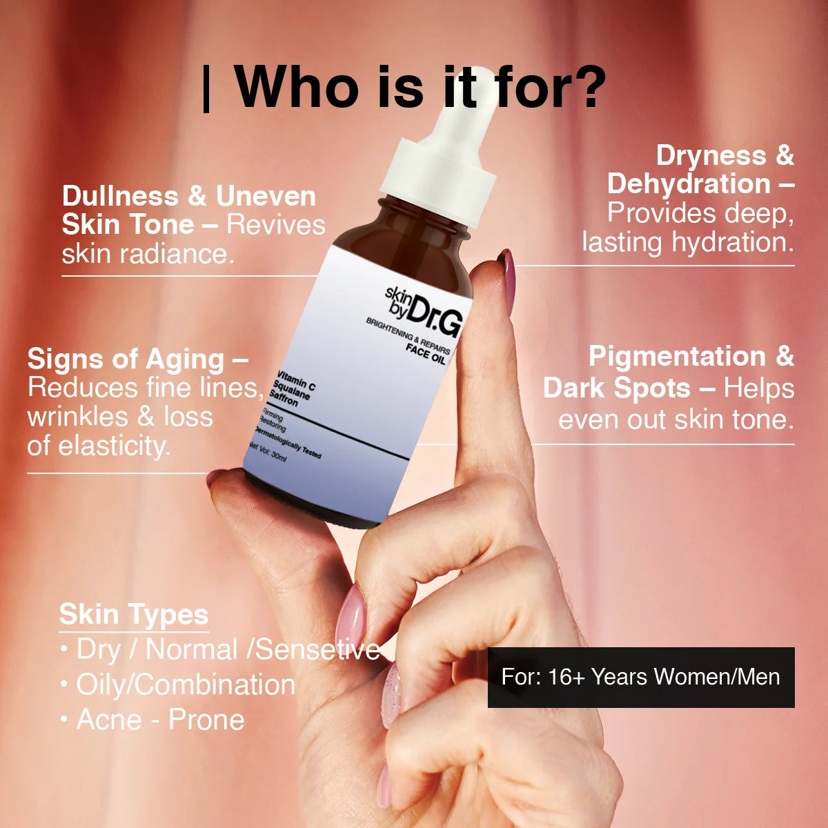 Brightening & Repairing Face Oil for Glowing Skin - Skin by Dr. G