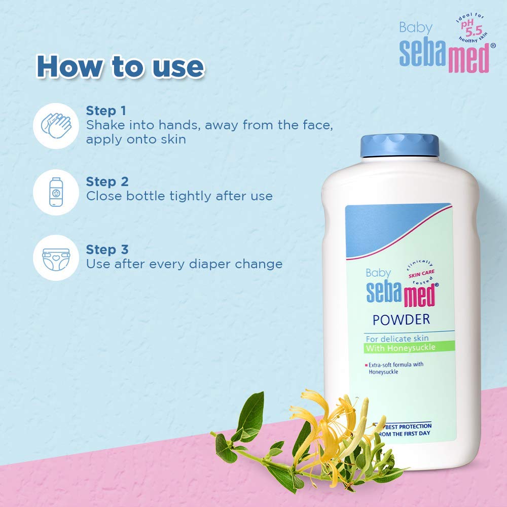 Sebamed Baby Powder Honey Suckle 200g