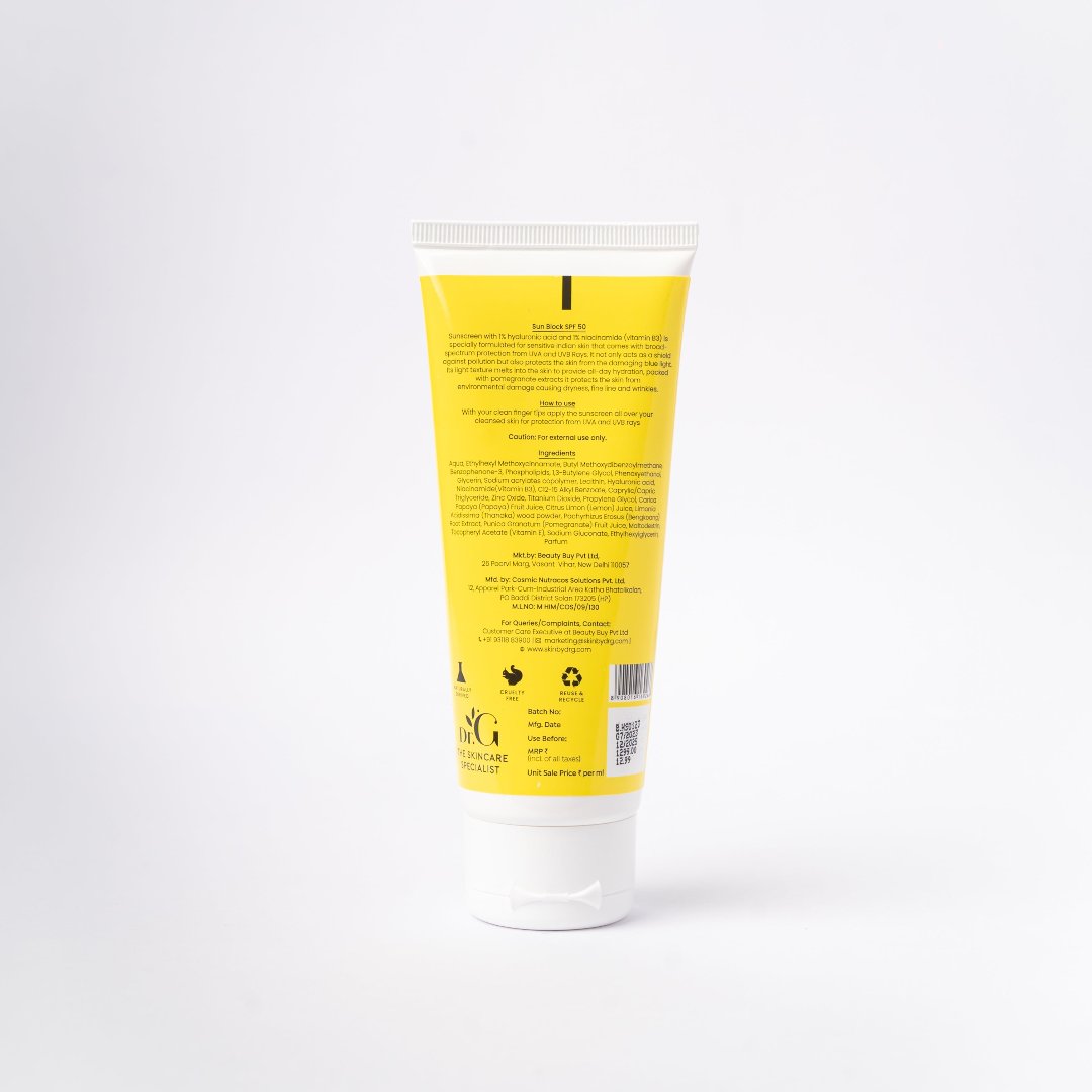 Skinby Dr.G Sun Block Sunscreen SPF 50: Broad-Spectrum Sunscreen | Shields UVA/UVB rays