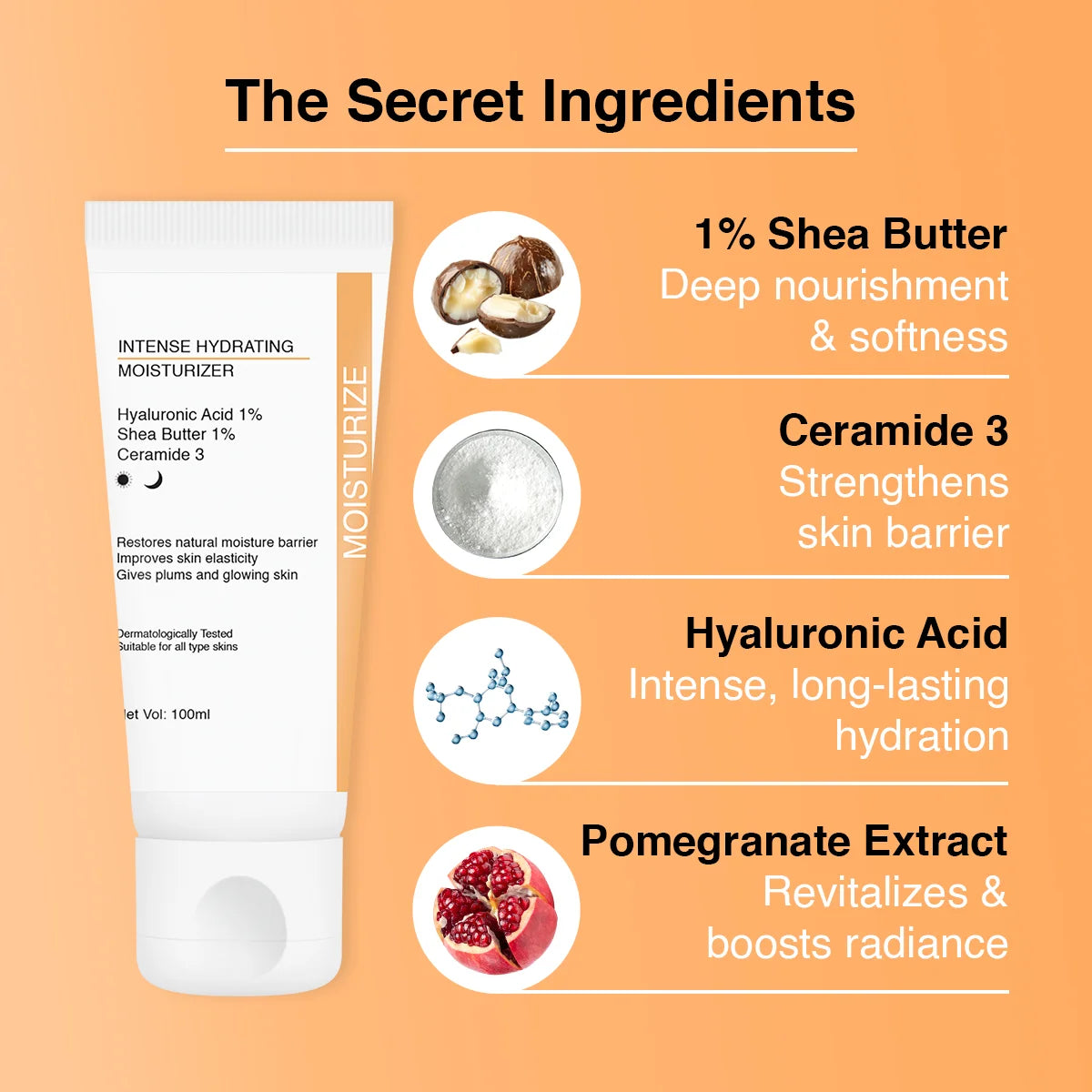 Intense Hydrating Face Moisturizer : Hyaluronic Acid Moisturizer for Glowing Skin - Skin by Dr. G