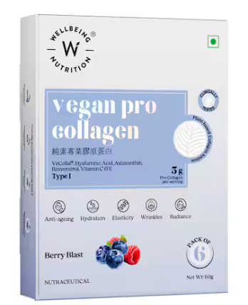 Wellbeing Nutrition Vegan Pro Collagen (Berry Blast Flavored, 60g)