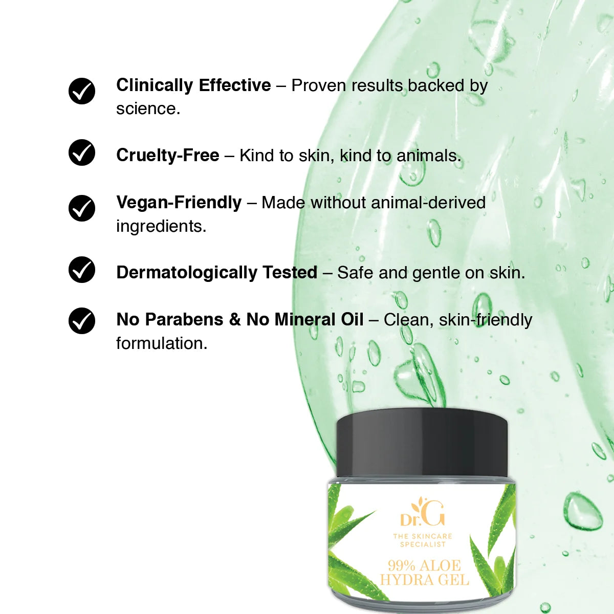 Skinby Dr.G Aloe Vera Gel | Hydrating & Soothing Gel for Skin Relief