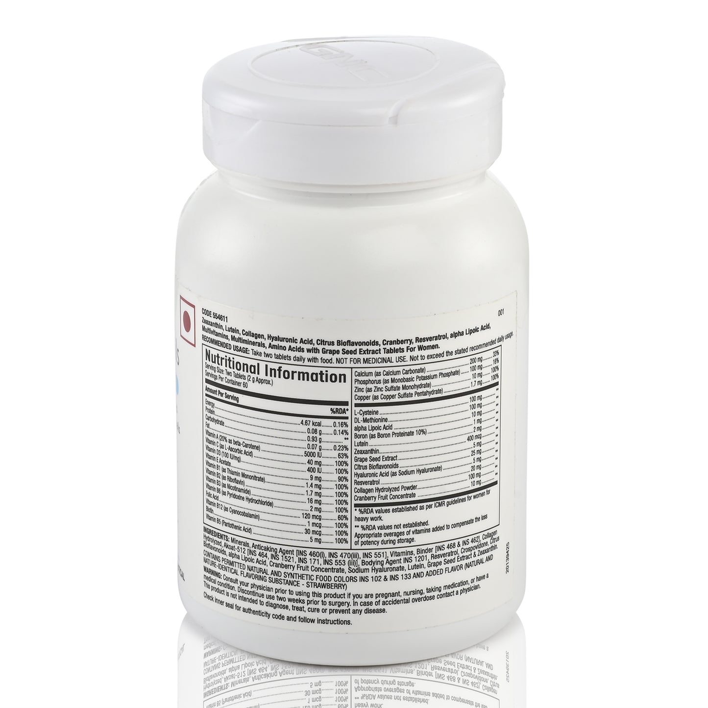GNC Women's Hair, Skin & Nails Multivitamin with Biotin | Hair Fall Control