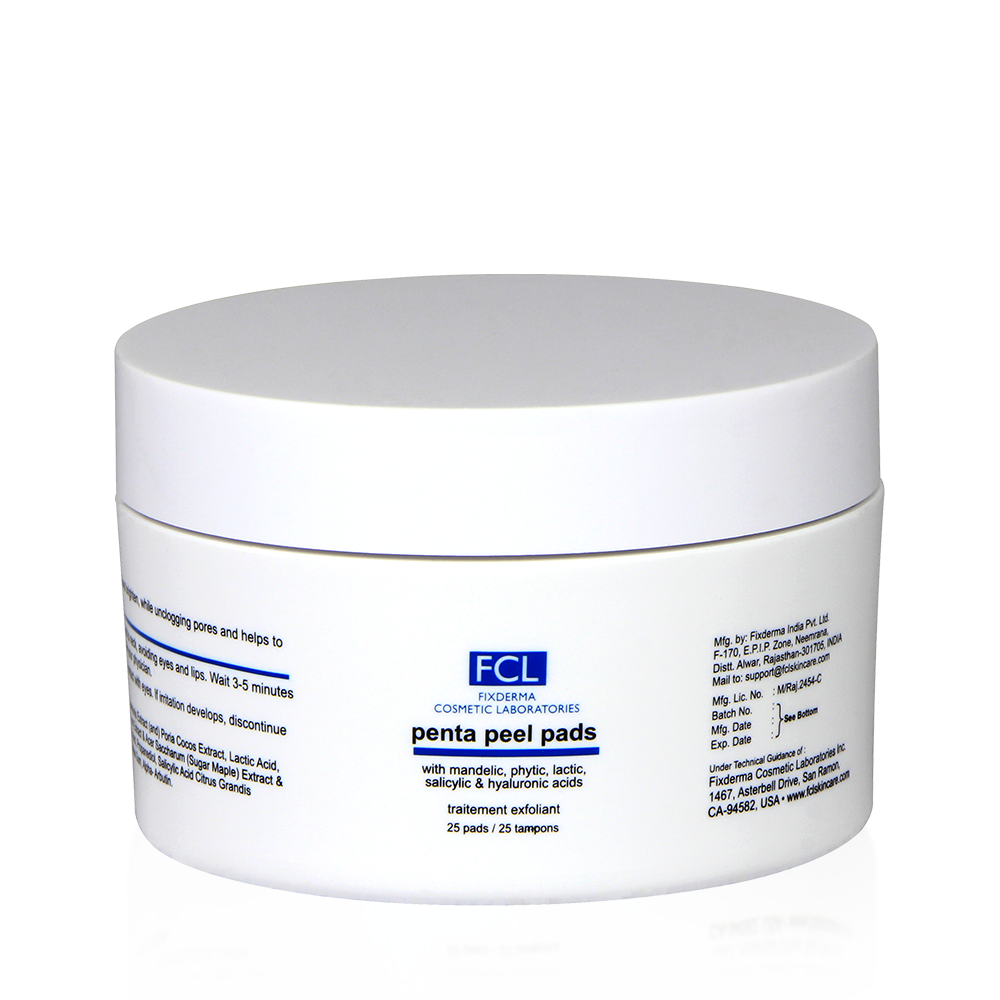 FCL Penta Peel Pads | Exfoliant for Dead Skin Removal | Reduces Fine Lines & Wrinkles | Improves Skin Texture & Shrinks Pores, (100gm)